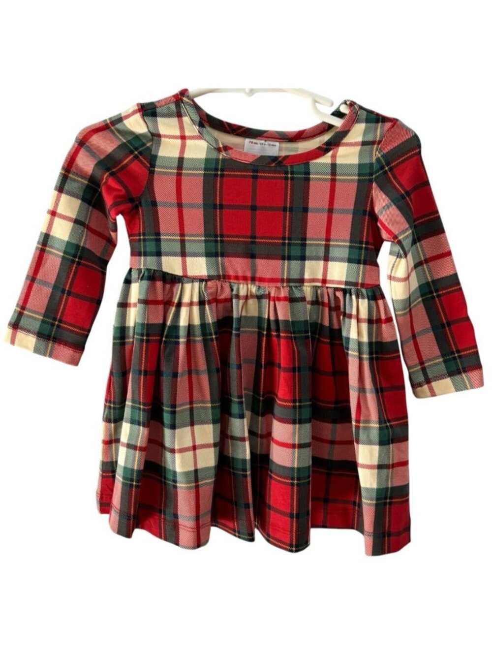 Hanna Andersson Holiday Dress Sz 70 6 12 Months Plaid Swing Skater Tartan